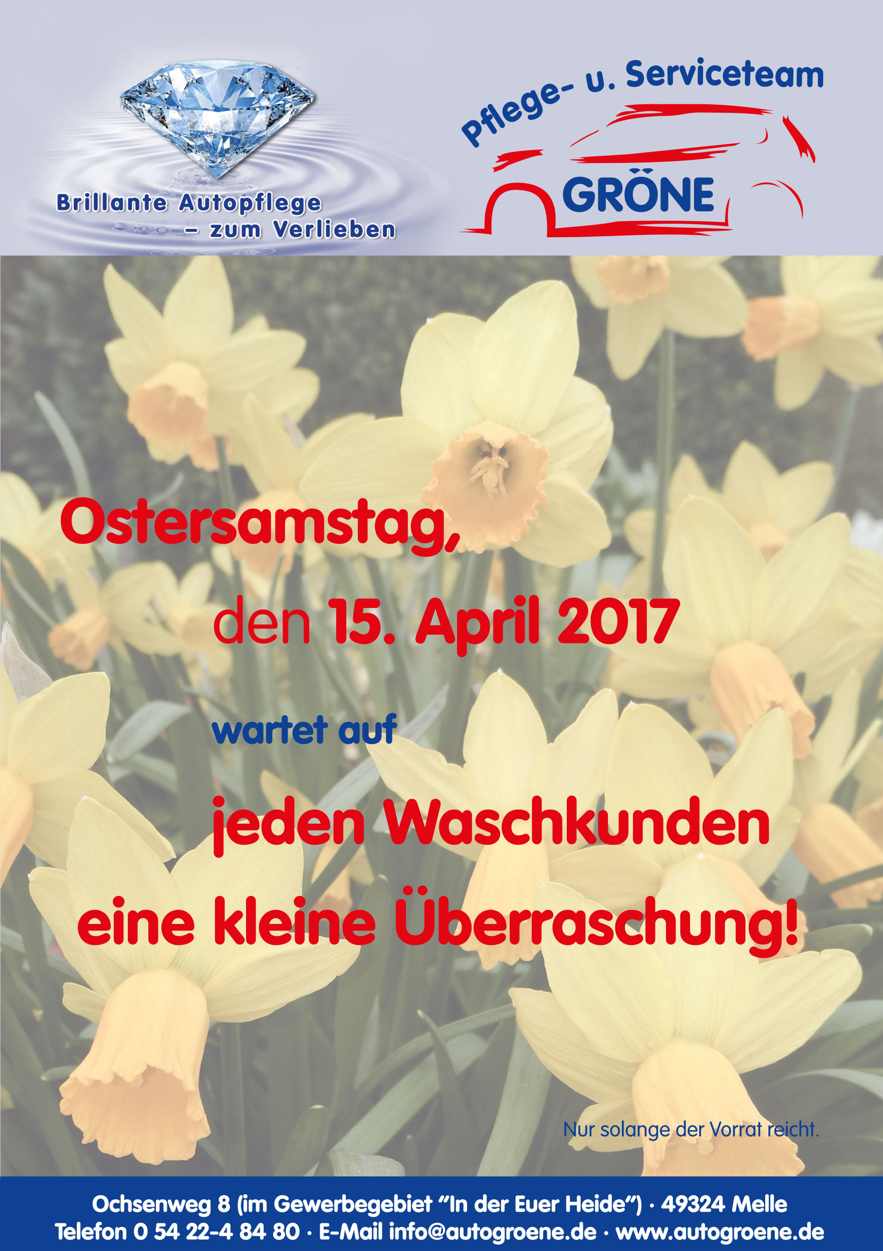 Gr&ouml;ne Flyer zu Ostern